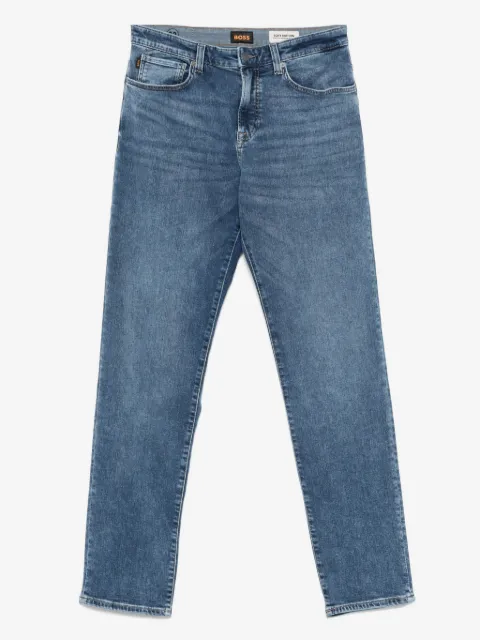 BOSS whiskering-effect jeans