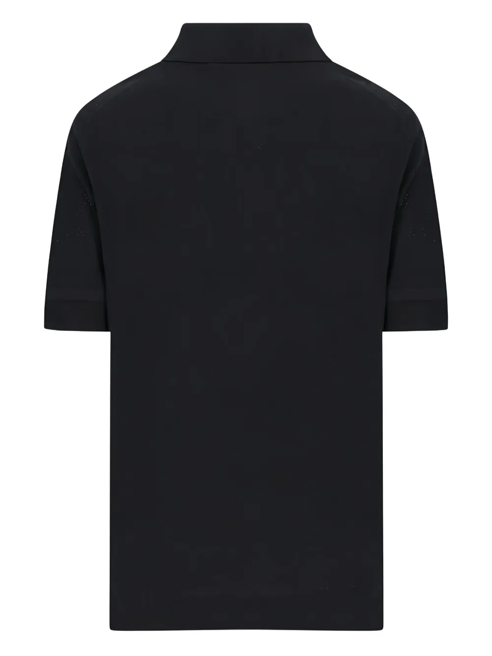 GOES BOTANICAL Geperforeerd poloshirt Zwart