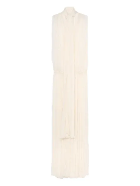 Blumarine pleated sleeveless maxi dress