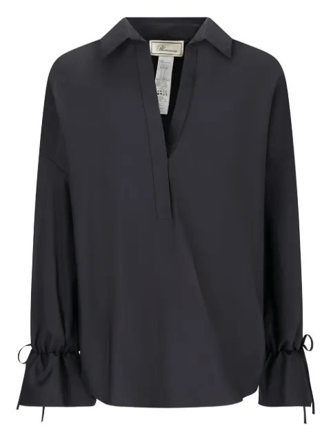 Blumarine tie-cuff poplin shirt