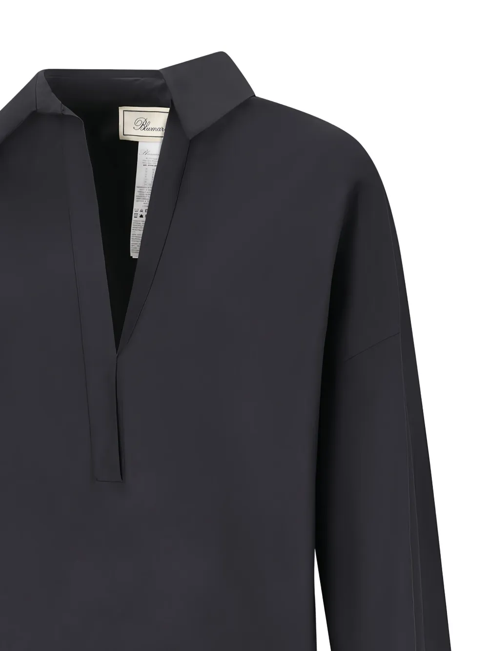 Blumarine Popeline blouse met gestrikte manchetten N0990|Black