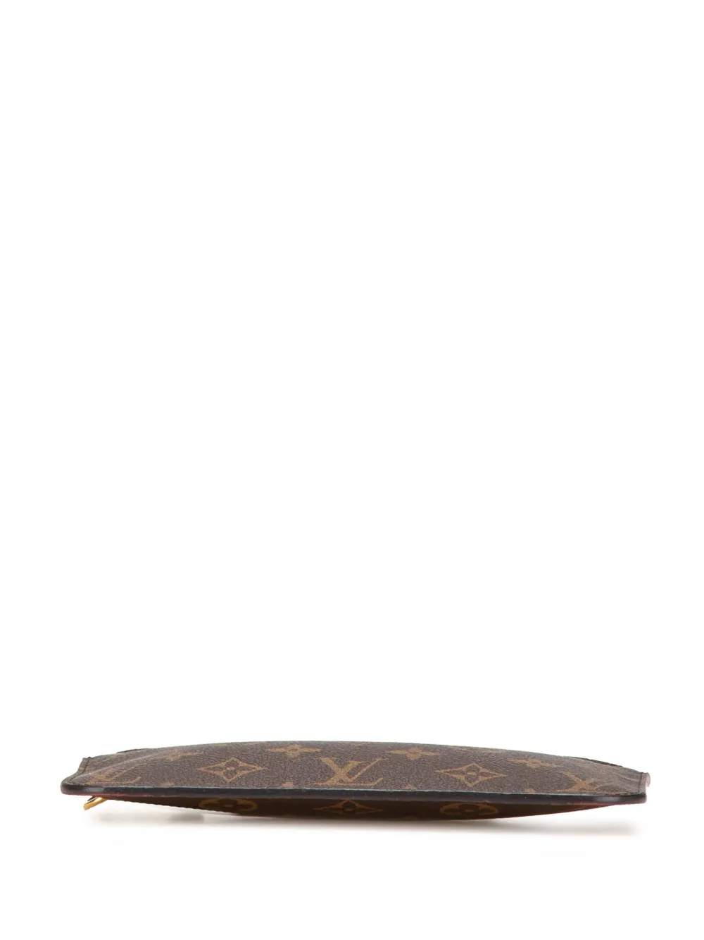 Pre-owned Louis Vuitton 2015 Monogram Neverfull Pouch In Brown