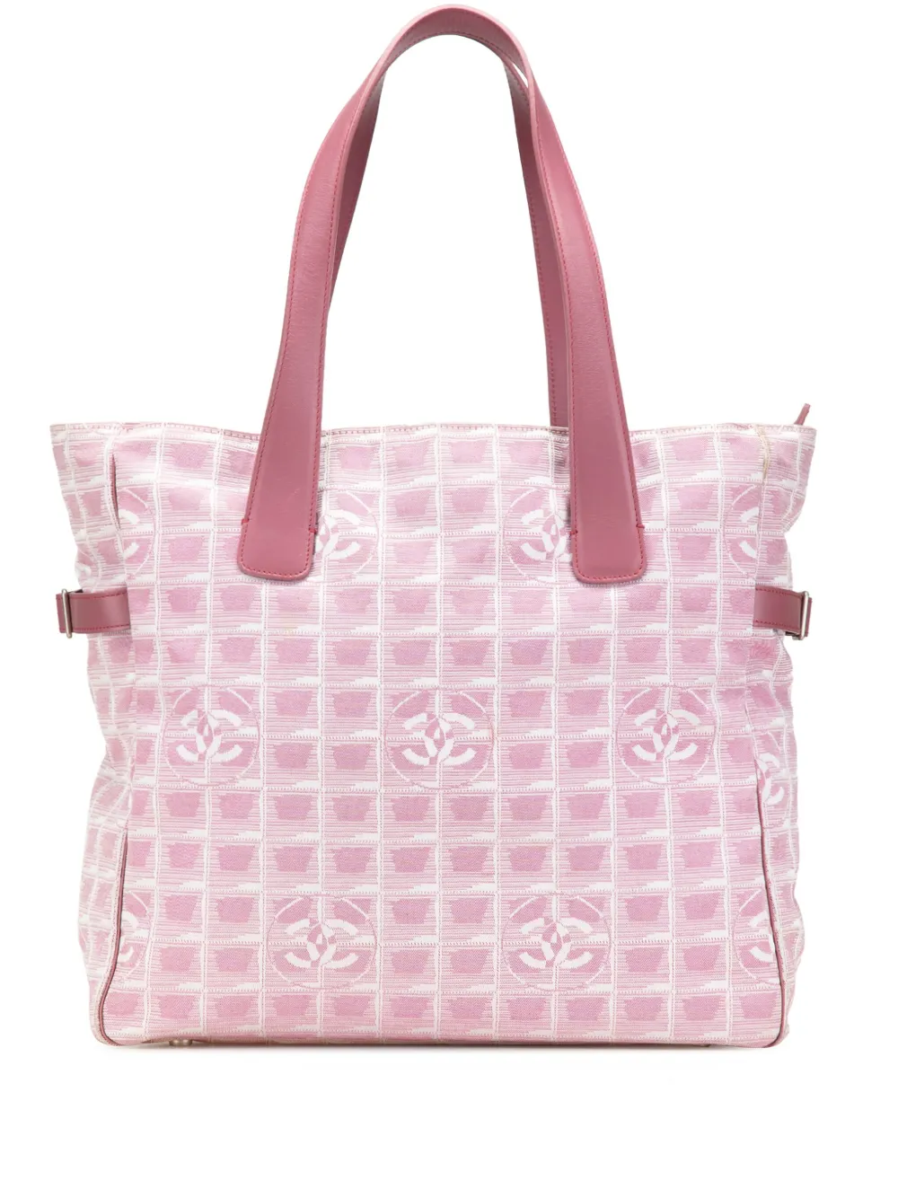 CHANEL Pre-Owned 2000-2002 New Travel Line Nylon tote bag - ピンク CHANEL Pre-Owned 2000-2002 New Travel Line Nylon tote bag - ピンク