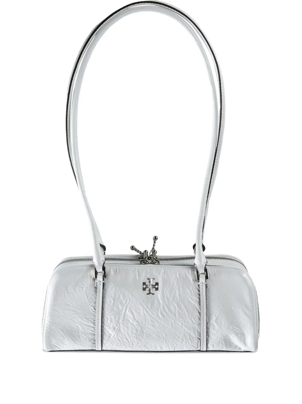 Tory Burch leather cylindrical shoulder bag Wit