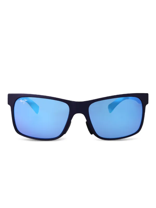 Maui Jim Ho'opili スクエアフレーム サングラス | ブルー | FARFETCH JP