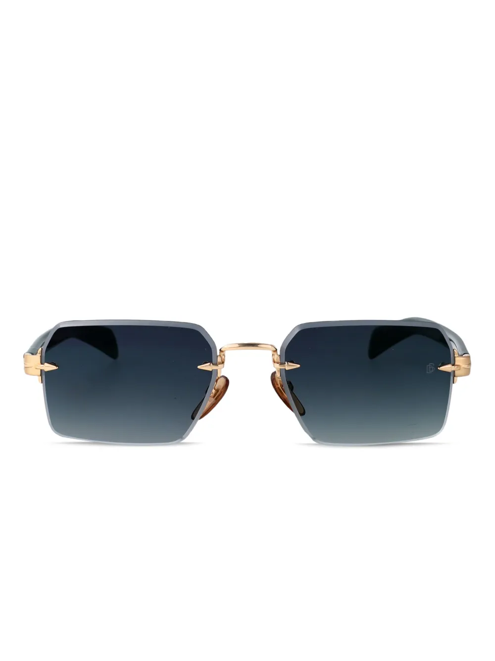 Eyewear by David Beckham Sonnenbrille mit eckigem Gestell - Gold