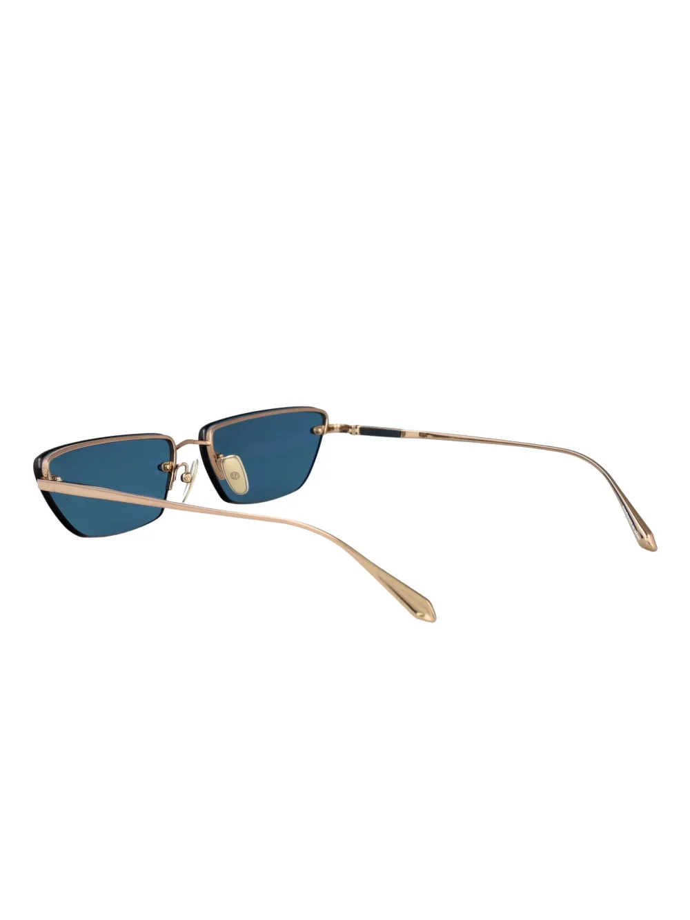 Linda Farrow Cleo zonnebril met cat-eye montuur Goud