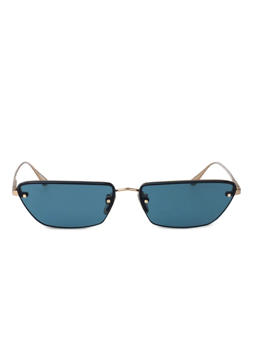 Linda Farrow Cleo zonnebril met cat-eye montuur Goud