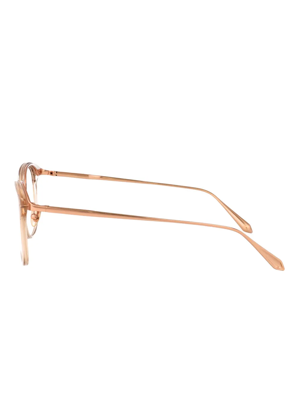 Linda Farrow Cyrus bril met rond montuur Beige