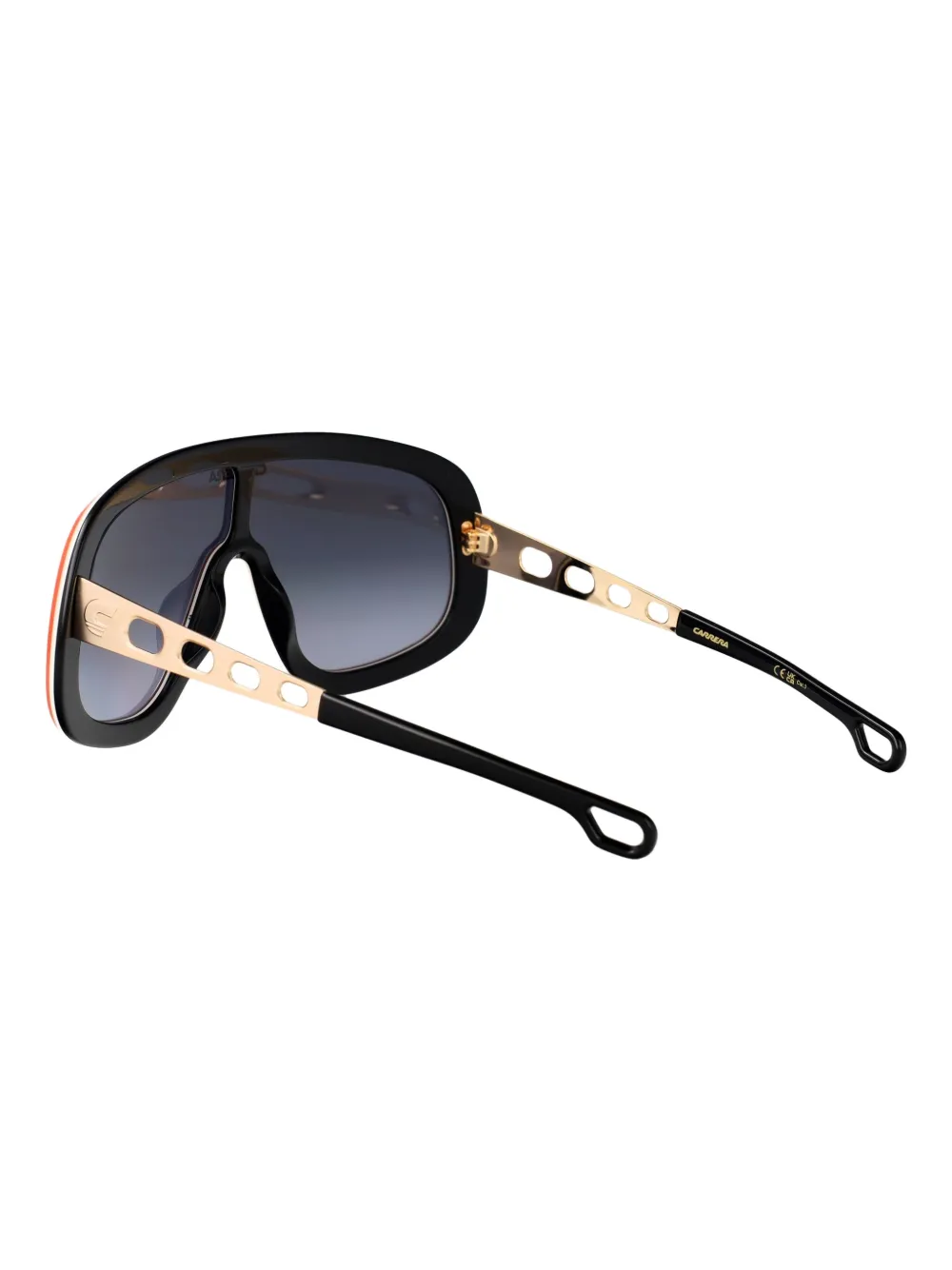 Carrera Zonnebril met shield montuur en goudkleurig detail Oranje