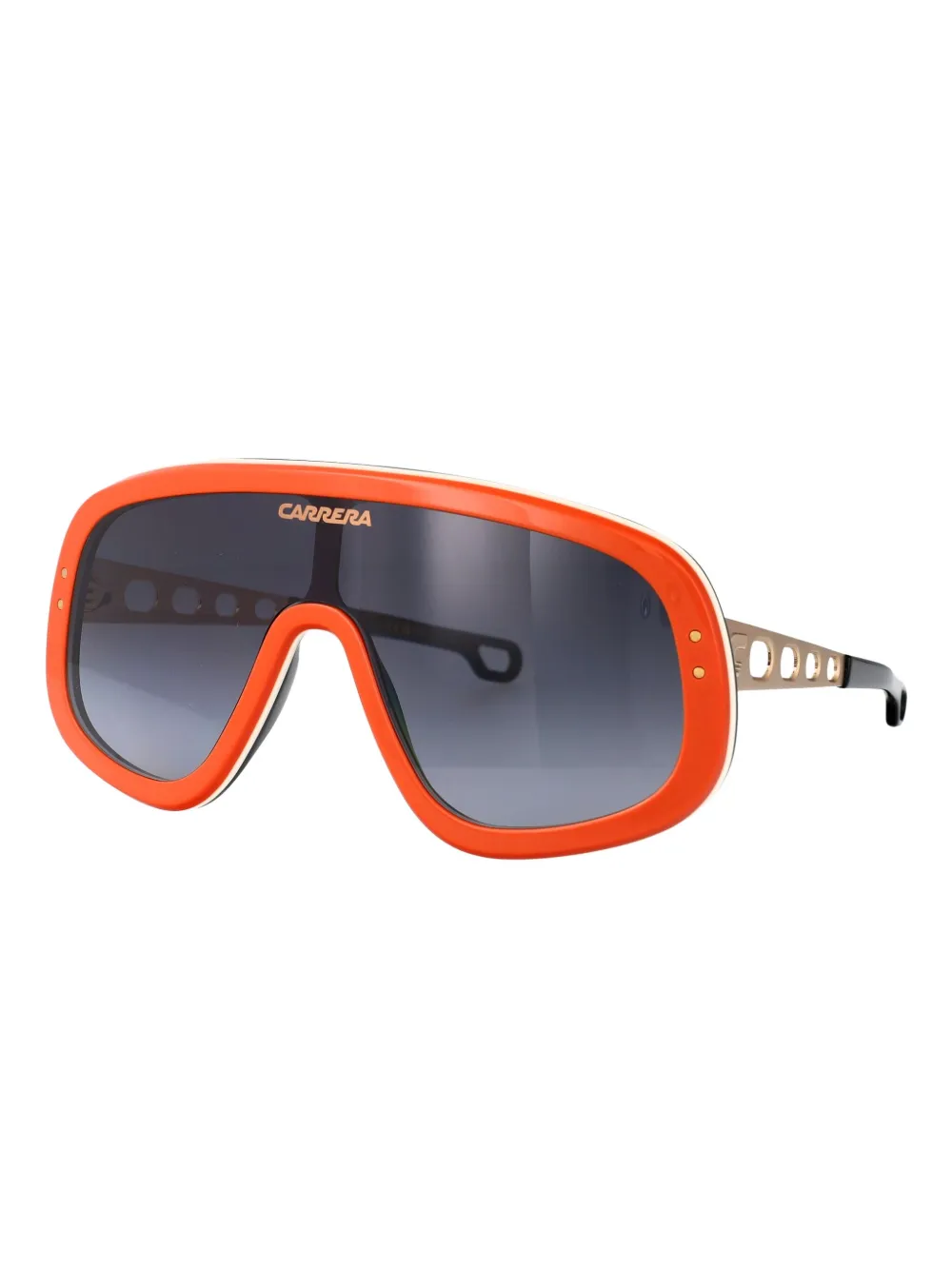 Carrera Zonnebril met shield montuur en goudkleurig detail Oranje