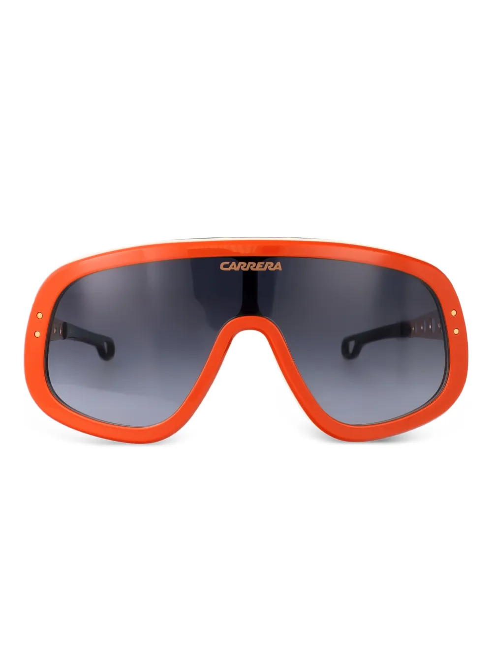 Carrera Zonnebril met shield montuur en goudkleurig detail Oranje