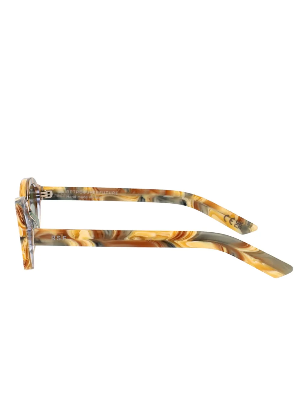 Retrosuperfuture Parola Boogie zonnebril met ovalen montuur Beige