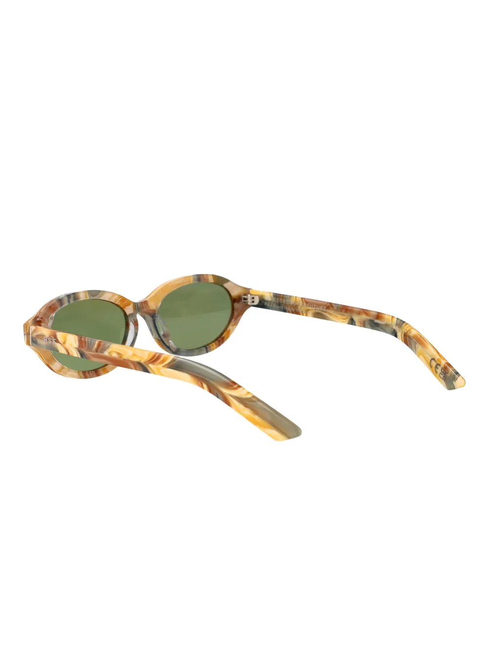Retrosuperfuture Parola Boogie zonnebril met ovalen montuur Beige