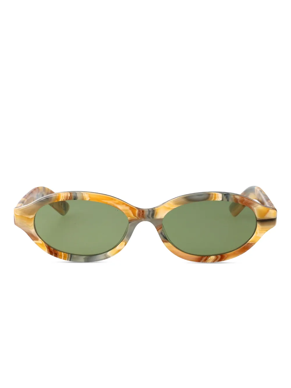 Retrosuperfuture Parola Boogie zonnebril met ovalen montuur Beige
