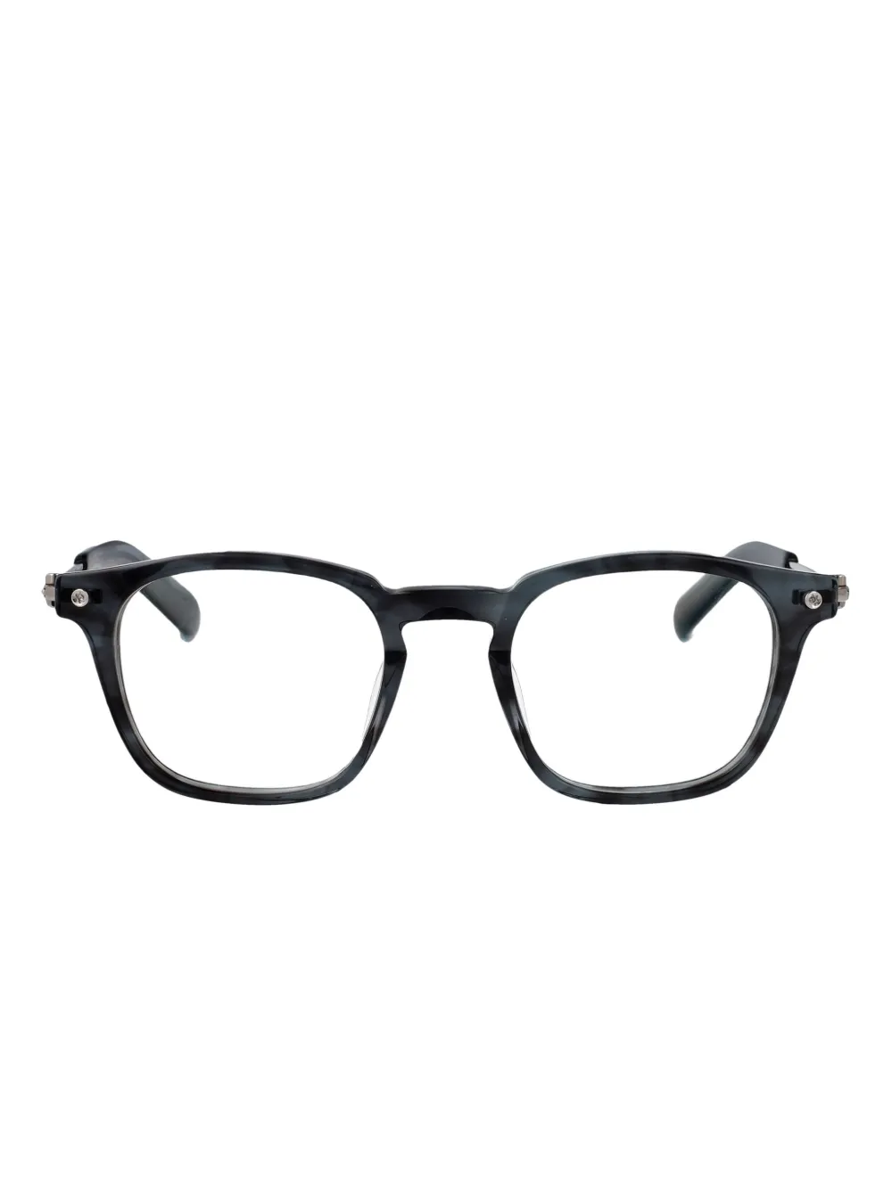 Yohji Yamamoto Bril met vierkant montuur Blauw