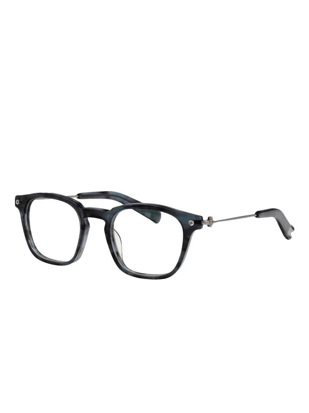 Yohji Yamamoto Bril met vierkant montuur Blauw