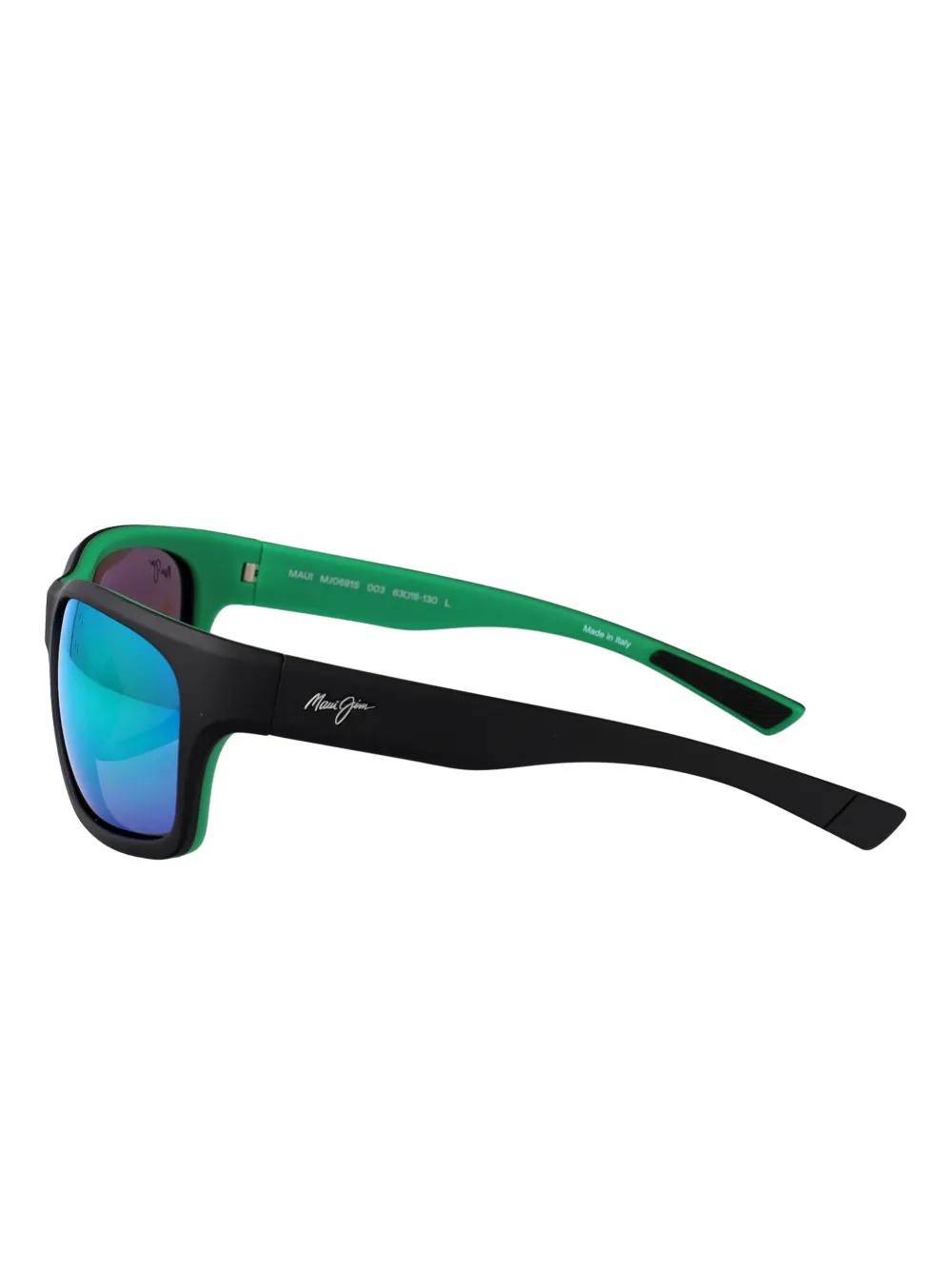 Maui Jim Zonnebril met rechthoekig montuur en spiegelglazen Zwart