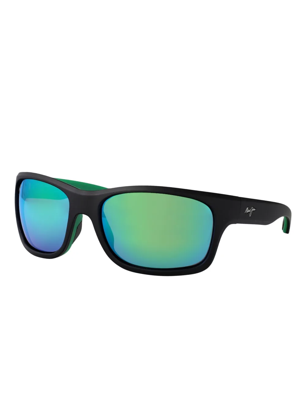 Maui Jim Zonnebril met rechthoekig montuur en spiegelglazen Zwart