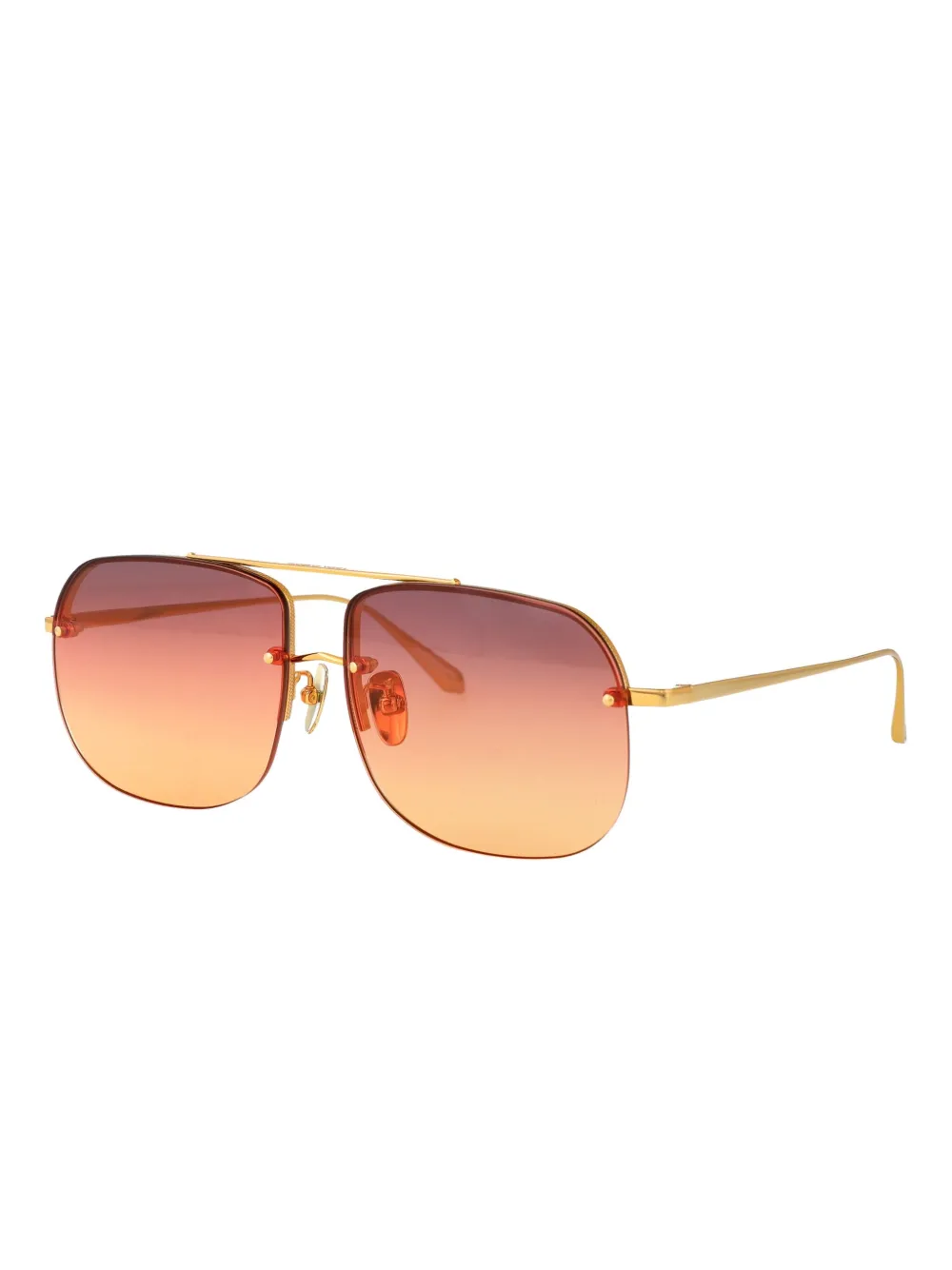Linda Farrow Seren titanium zonnebril Goud