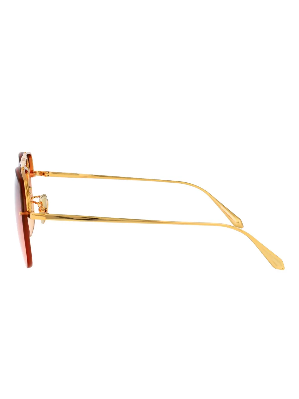 Linda Farrow Seren titanium zonnebril Goud