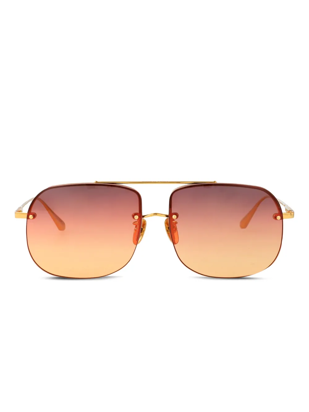 Linda Farrow Seren titanium zonnebril Goud