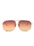 Linda Farrow Seren titanium sunglasses - Gold