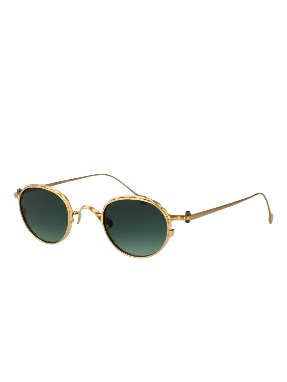 Yohji Yamamoto Zonnebril met rond montuur Goud
