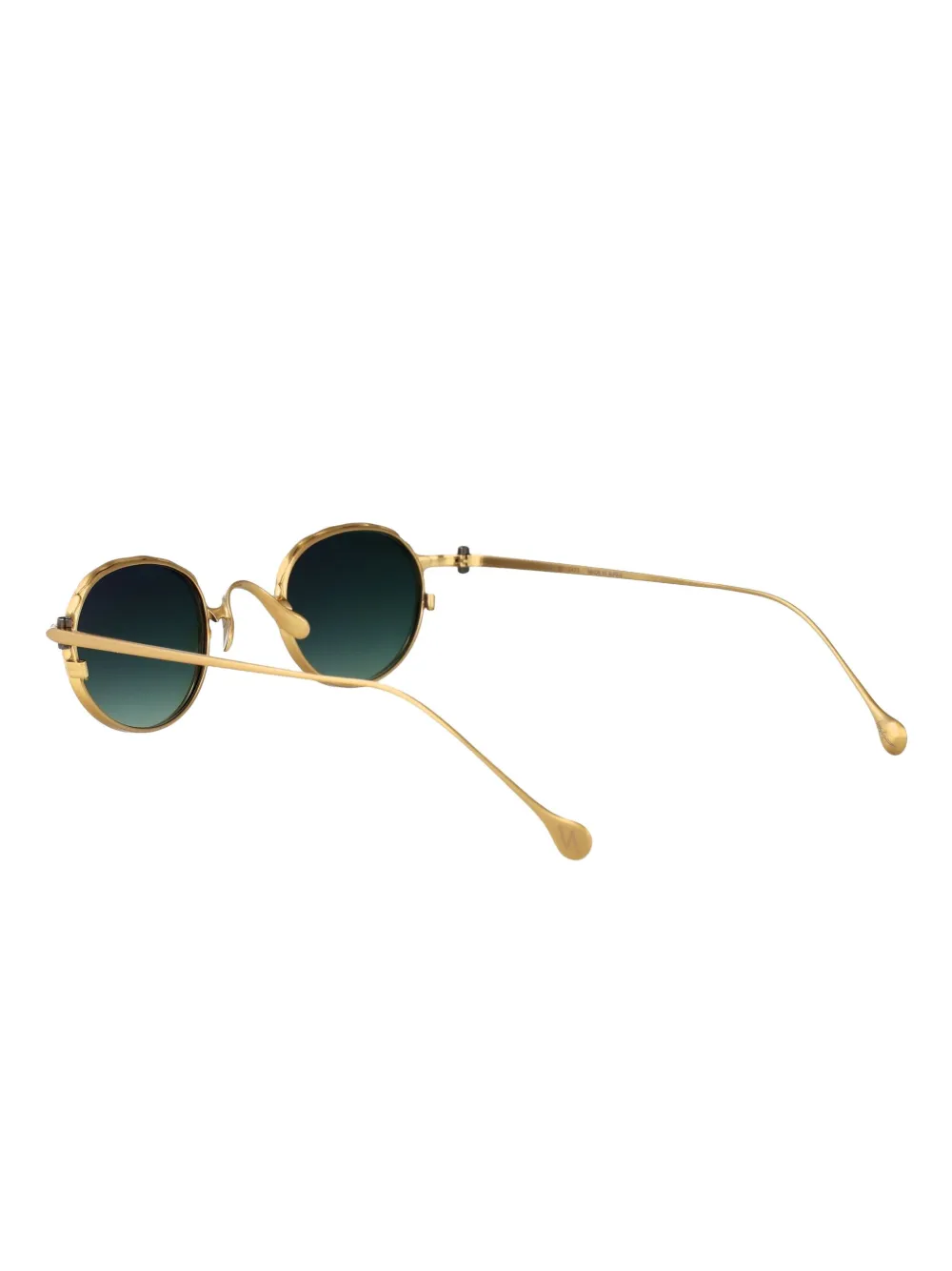 Yohji Yamamoto Zonnebril met rond montuur Goud