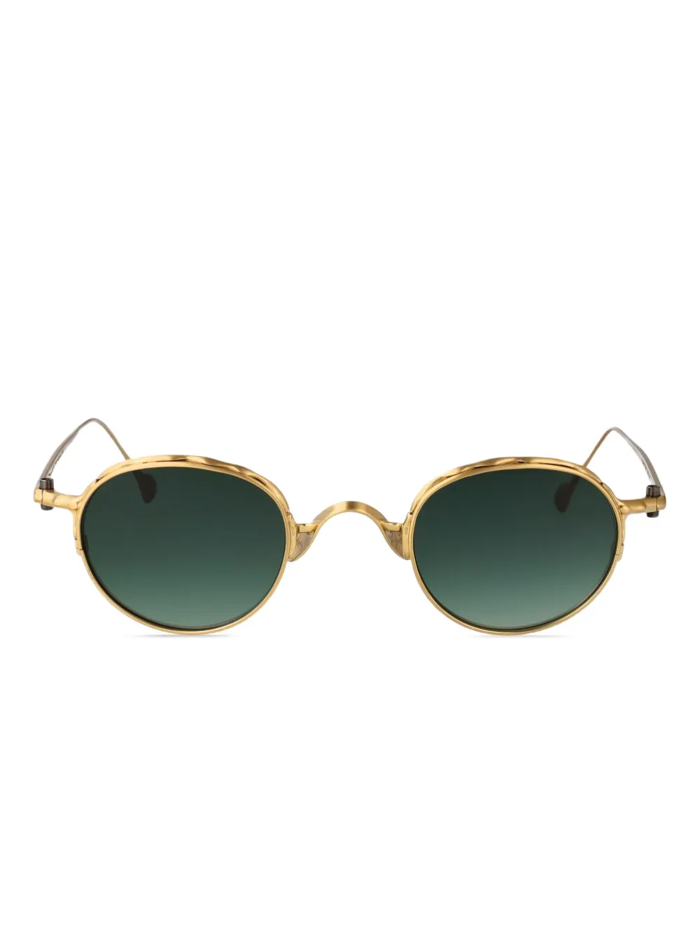 Yohji Yamamoto Zonnebril met rond montuur Goud