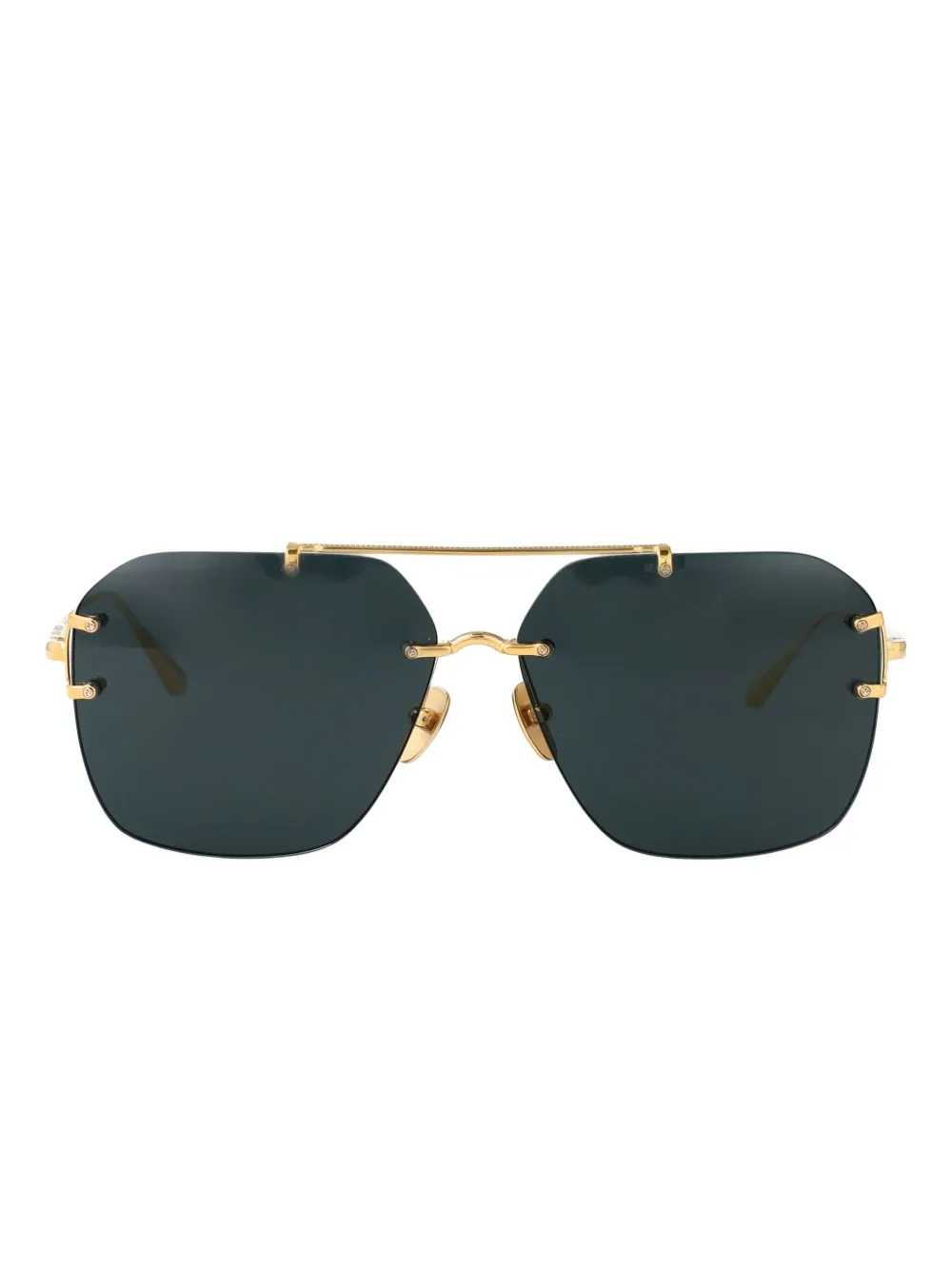 Linda Farrow Reyner titanium zonnebril Goud