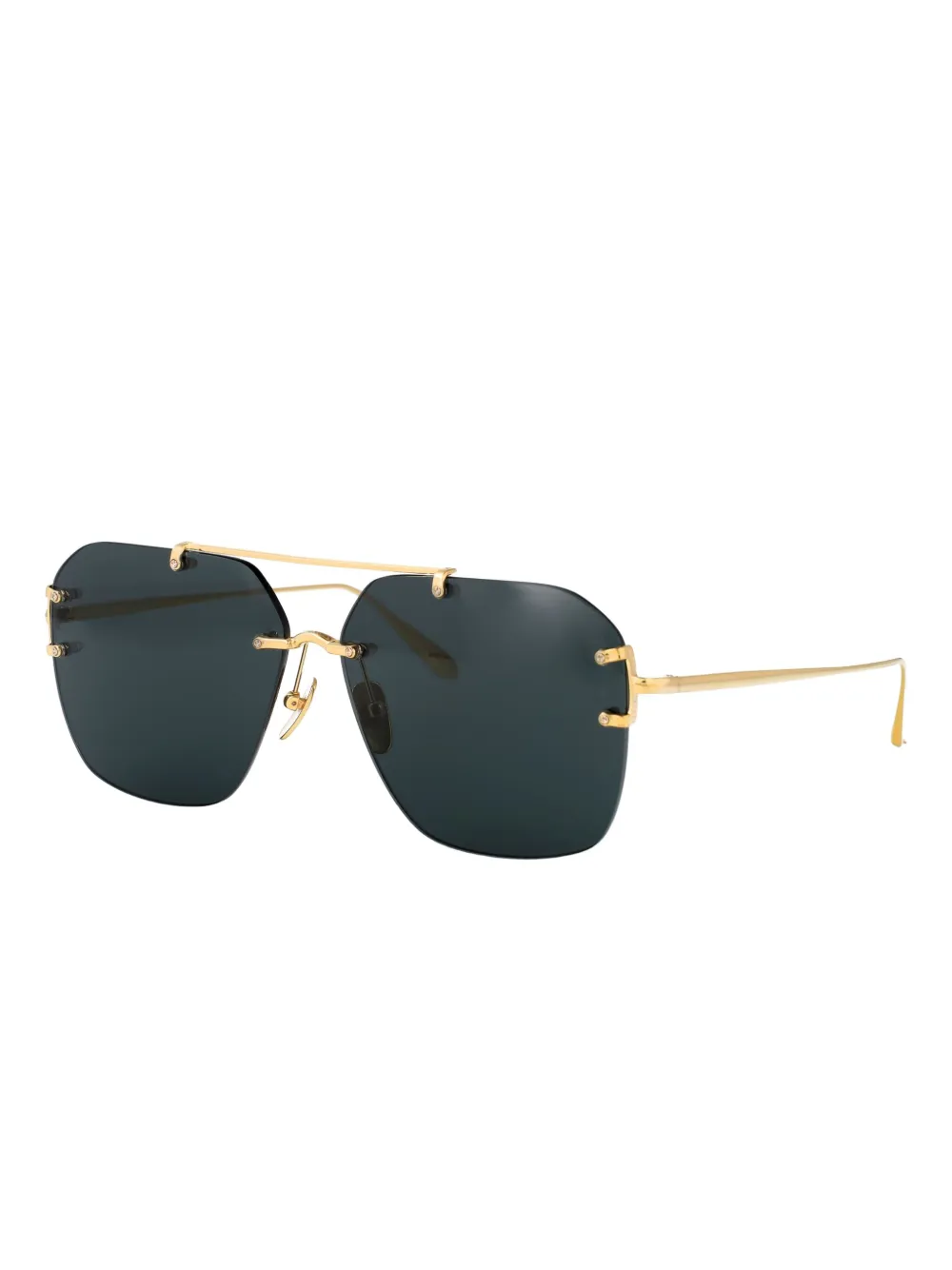Linda Farrow Reyner titanium zonnebril Goud