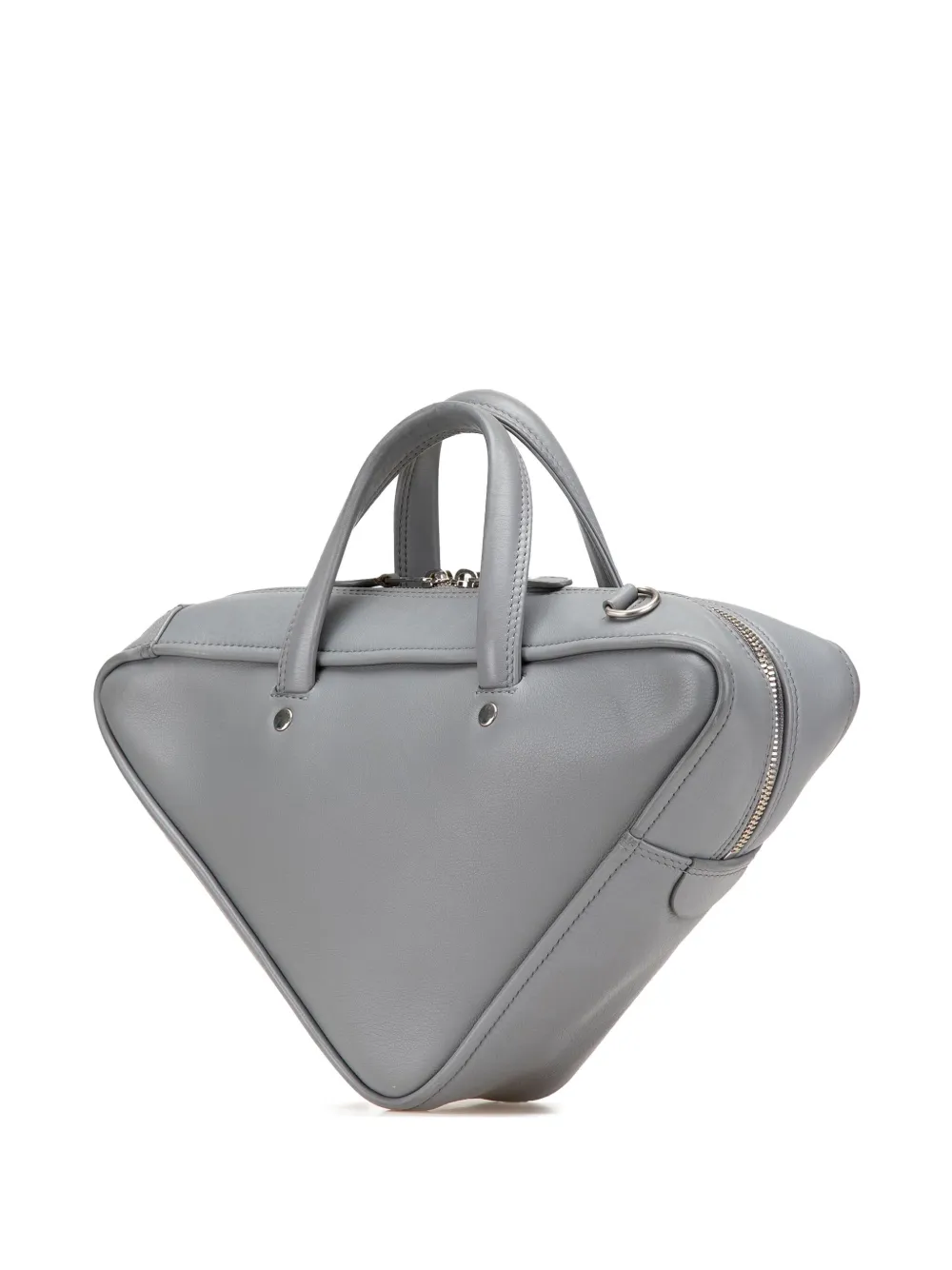 Pre-owned Balenciaga 2017 Medium Leather Triangle Duffle Bag Satchel
