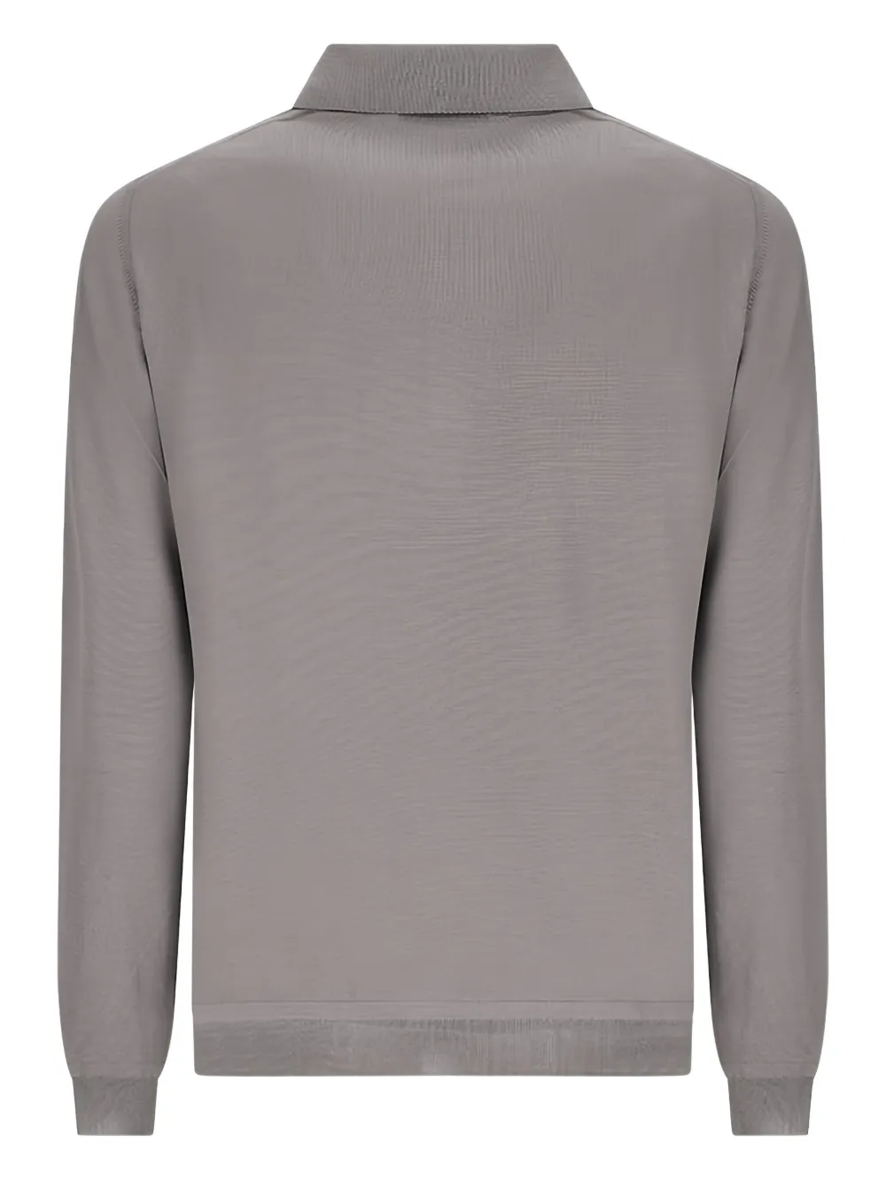 GOES BOTANICAL button long-sleeve polo shirt - Grijs