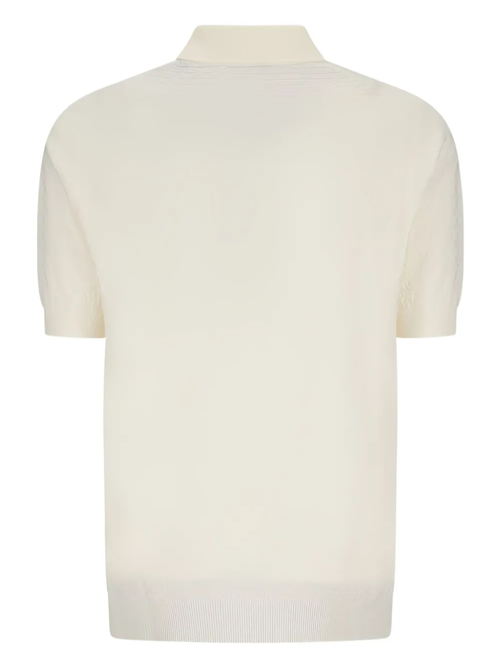 GOES BOTANICAL Wollen poloshirt Wit