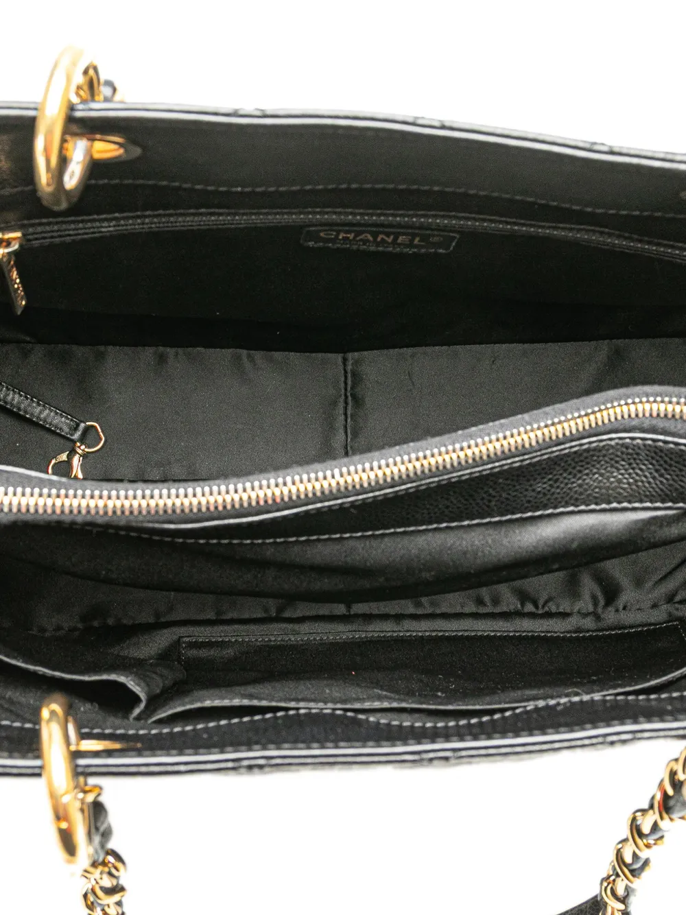Pre-owned Chanel 2012 Caviar Grand Shopping Xl Tote Bag