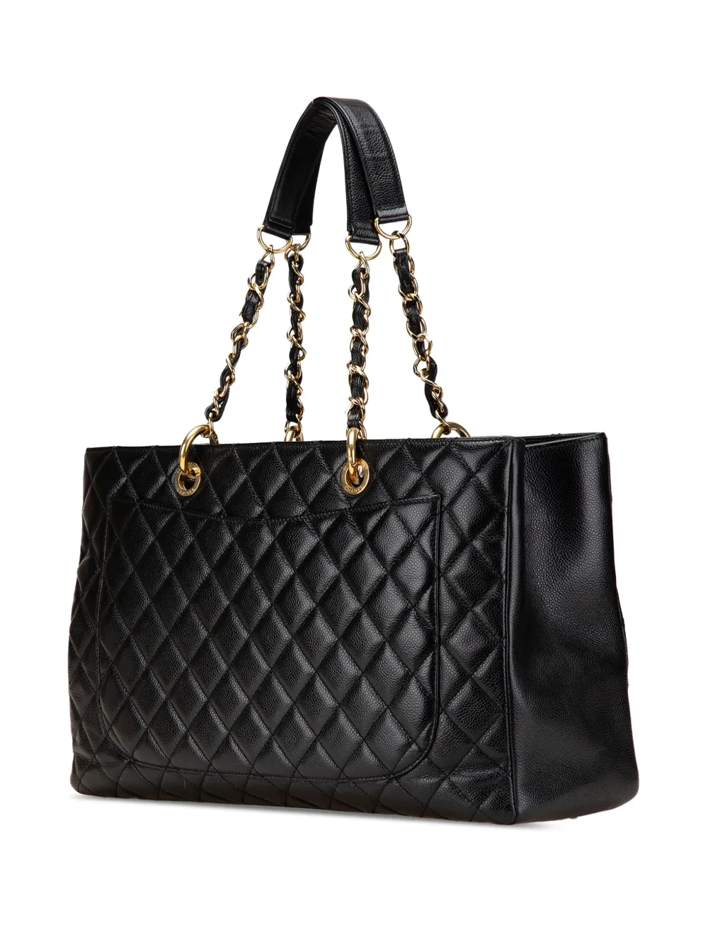 Pre-owned Chanel 2012 Caviar Grand Shopping Xl Tote Bag