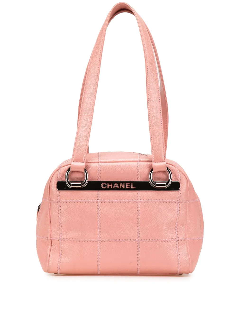 CHANEL Pre-Owned 2004-2005 チョコバー キャビア ショルダーバッグ - ピンク CHANEL Pre-Owned 2004-2005 チョコバー キャビア ショルダーバッグ - ピンク