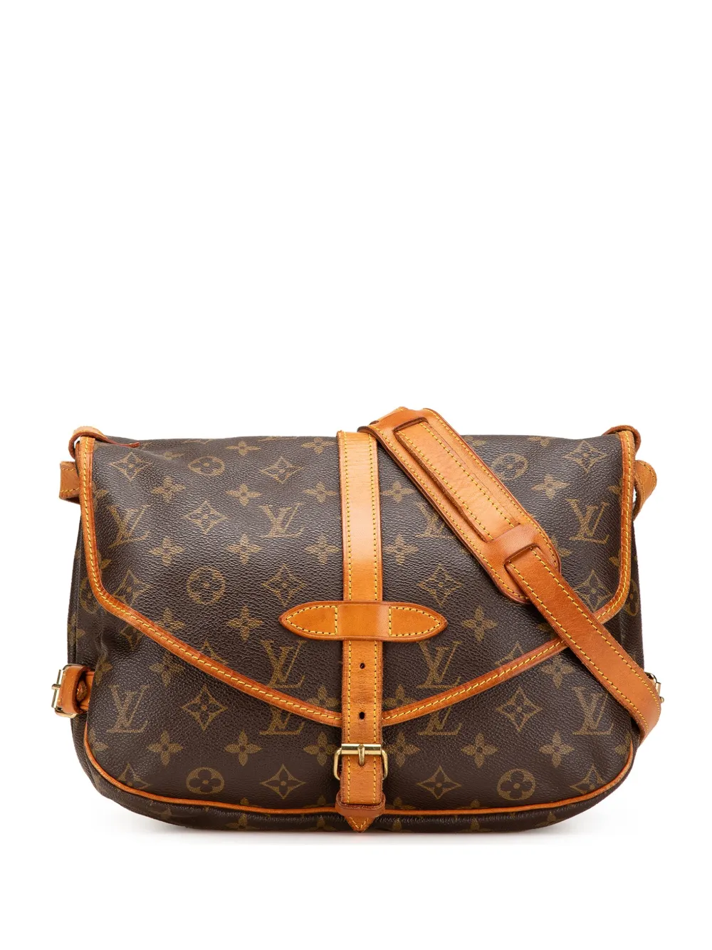 Louis Vuitton Pre-Owned 1992 Monogram Saumur 30 crossbody bag - ブラウン Louis Vuitton Pre-Owned 1992 Monogram Saumur 30 crossbody bag - ブラウン