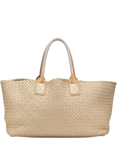 Bottega Veneta Pre-Owned 2012-2024 Medium Lambskin Intreccio Cabat tote bag