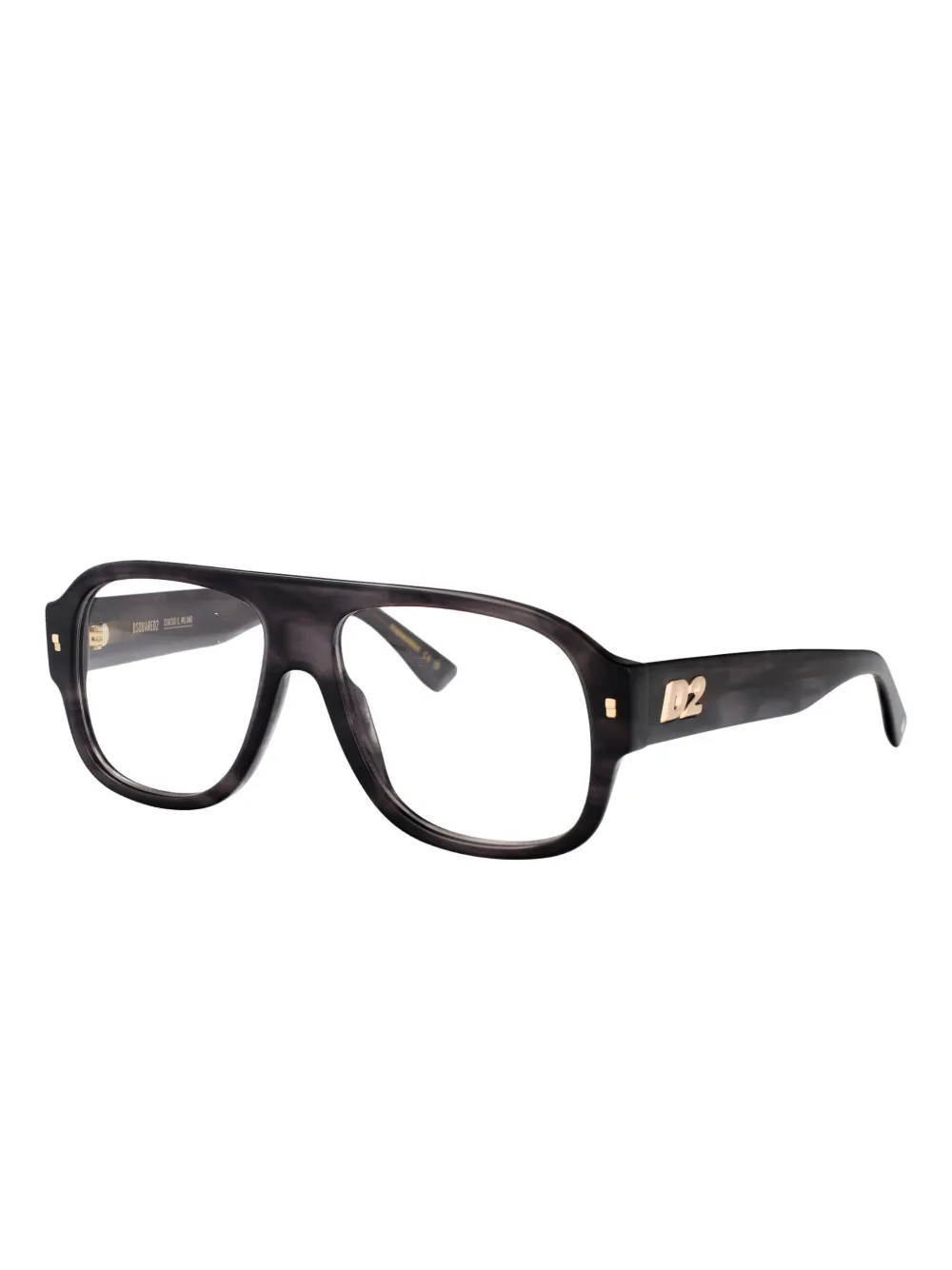DSQUARED2 EYEWEAR Bril met geometrisch montuur Zwart