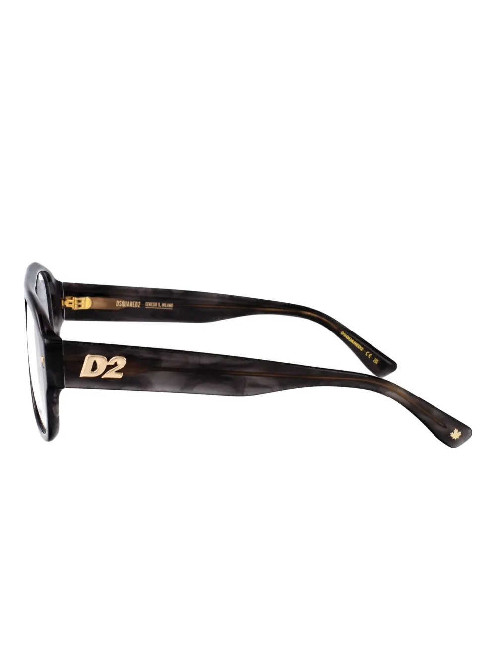 DSQUARED2 EYEWEAR Bril met geometrisch montuur Zwart