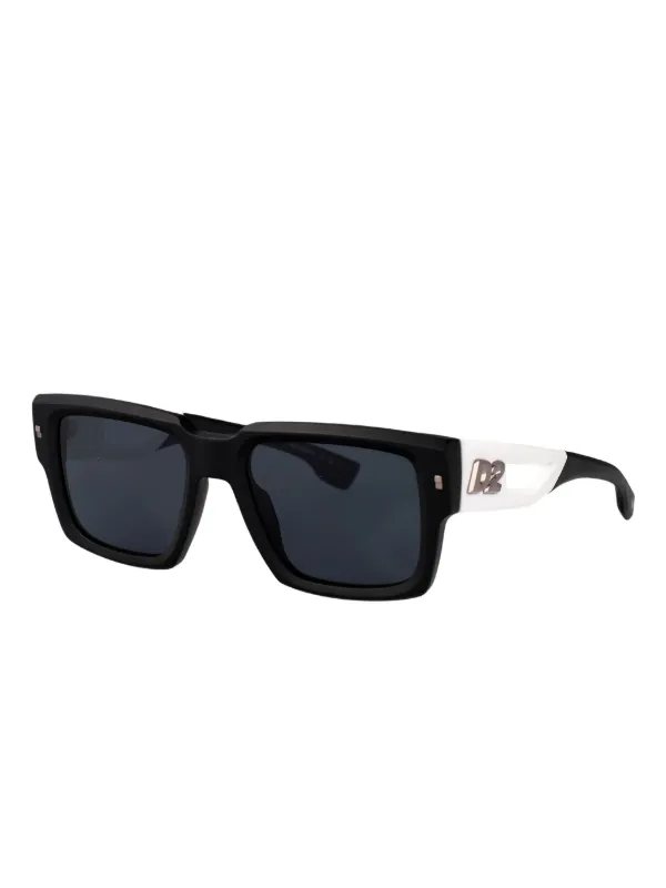 DSQUARED2 EYEWEAR スクエアフレーム サングラス | ブラック | FARFETCH JP