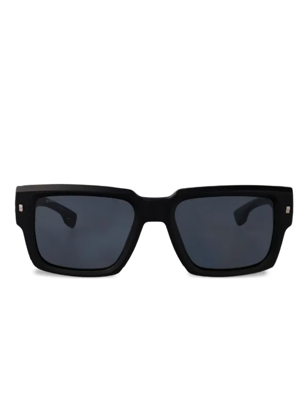 DSQUARED2 EYEWEAR スクエアフレーム サングラス | ブラック | FARFETCH JP