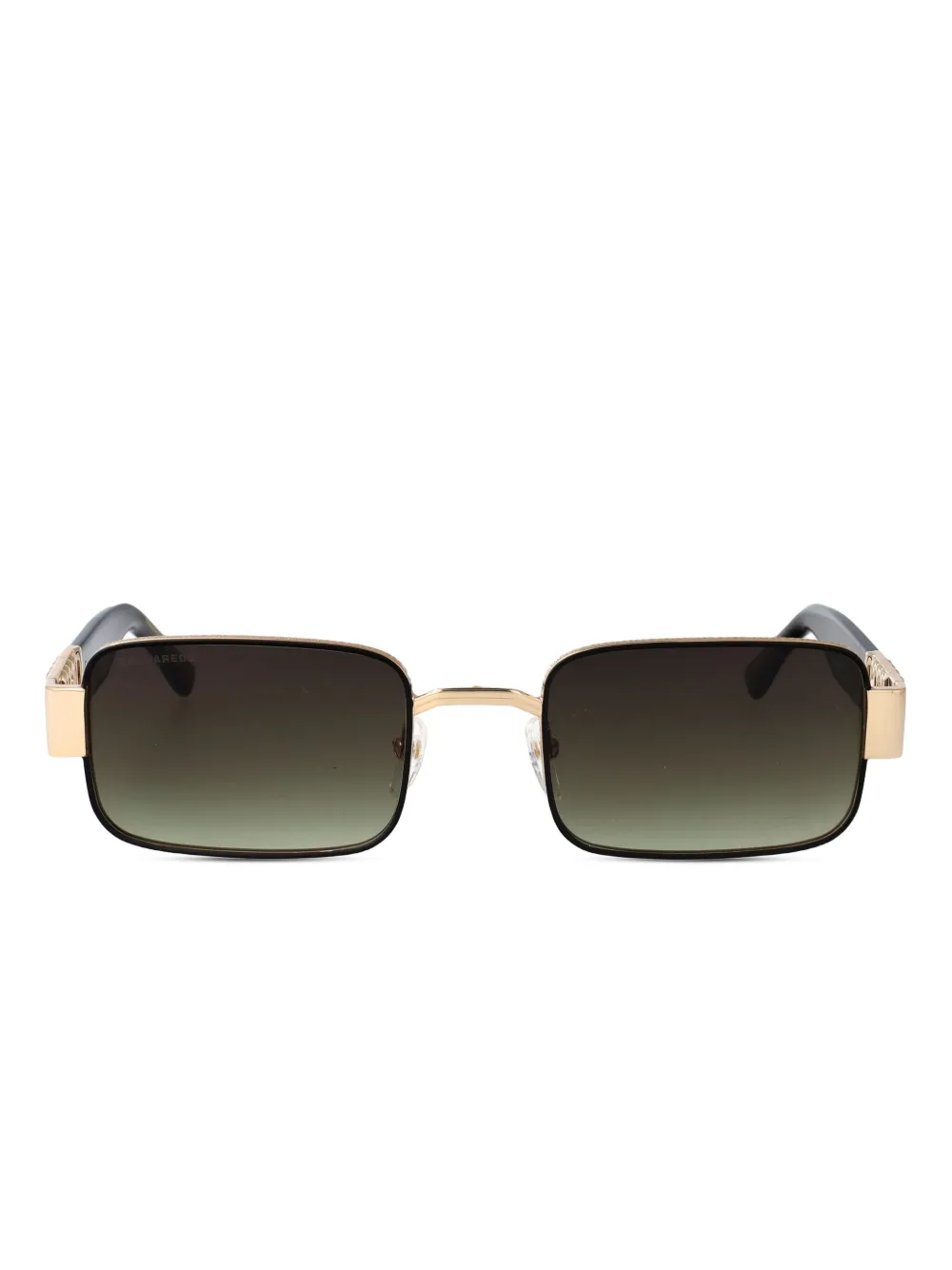 DSQUARED2 EYEWEAR D2 0156 zonnebril met rechthoekig montuur en logoplakkaat Zwart
