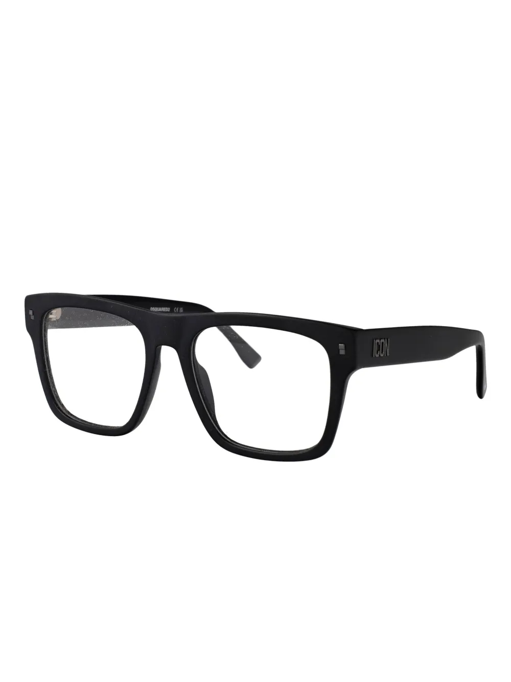 DSQUARED2 EYEWEAR Icon bril met rechthoekig montuur van acetaat Zwart