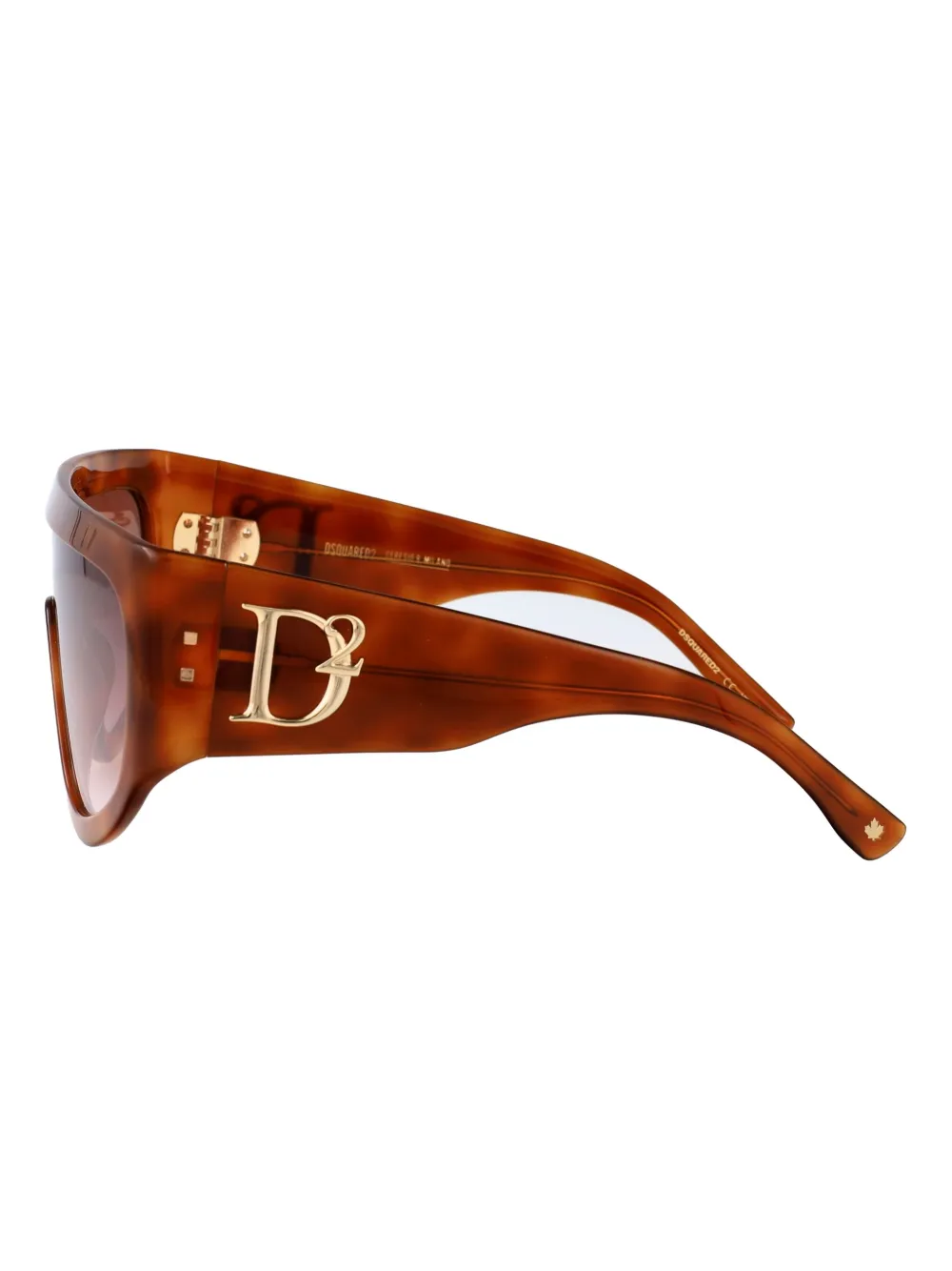 DSQUARED2 EYEWEAR D2 0149 zonnebril met shield plakkaat en logoplakkaat Bruin