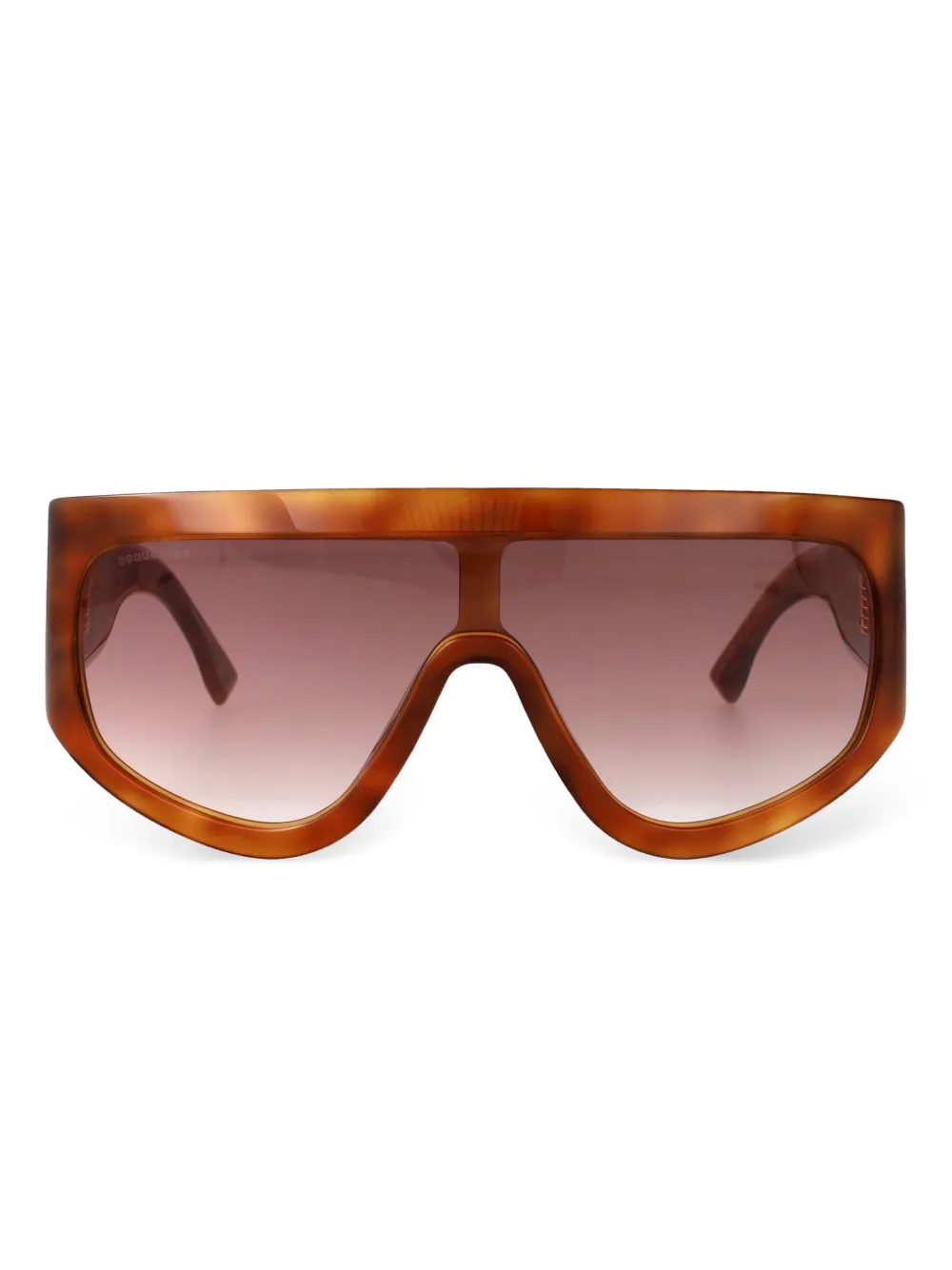 DSQUARED2 EYEWEAR D2 0149 zonnebril met shield plakkaat en logoplakkaat Bruin