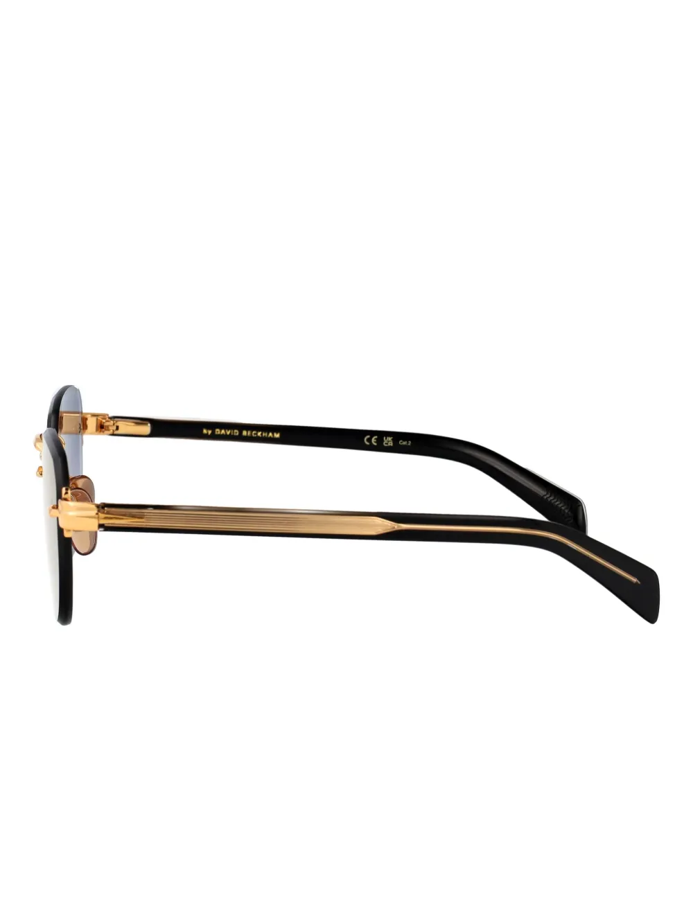 Eyewear by David Beckham DB 7144 S zonnebril met randloos montuur en gouden detail Blauw