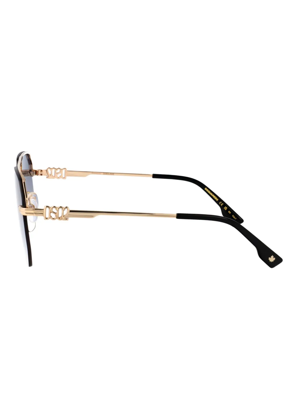 DSQUARED2 EYEWEAR gold-tone geometric sunglasses Blauw